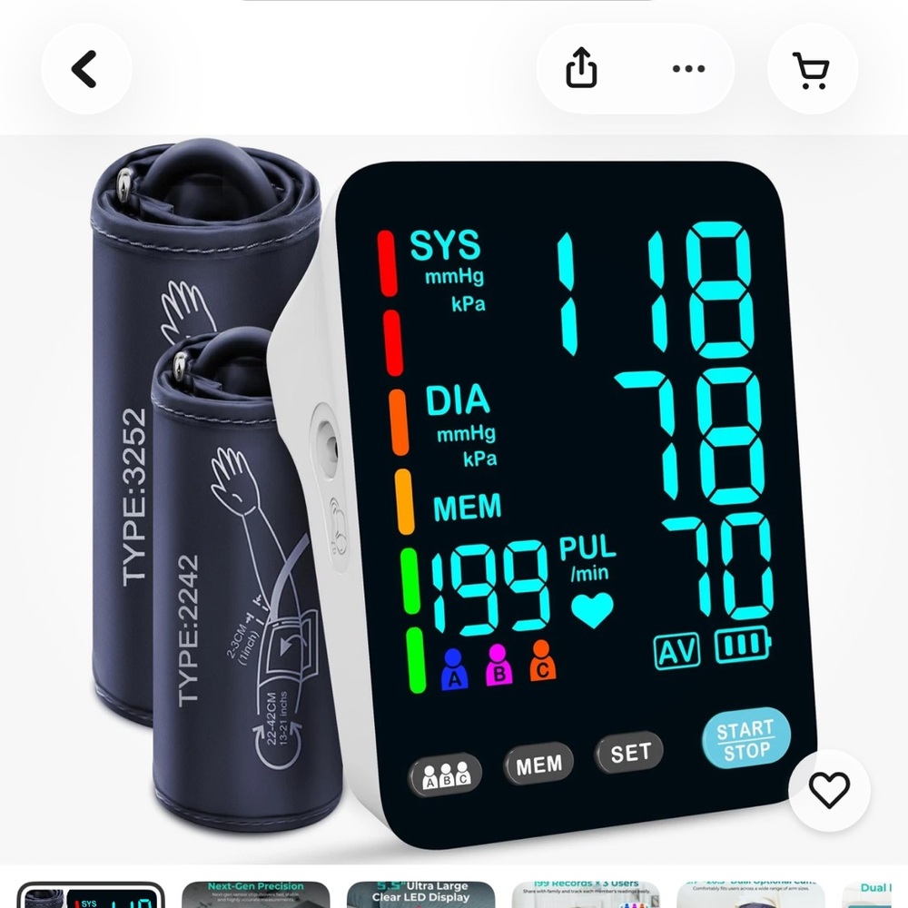 YONLO Blood Pressure Monitor, Automatic Upper Arm Blood Pressure Monitors